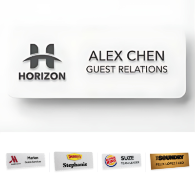 Shadow Printed Name Badge